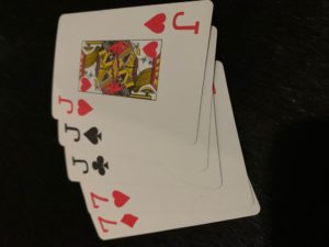 Full house poker hand: Jacks over Sevens