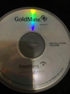 CD-ROM of Goldmine CRM program